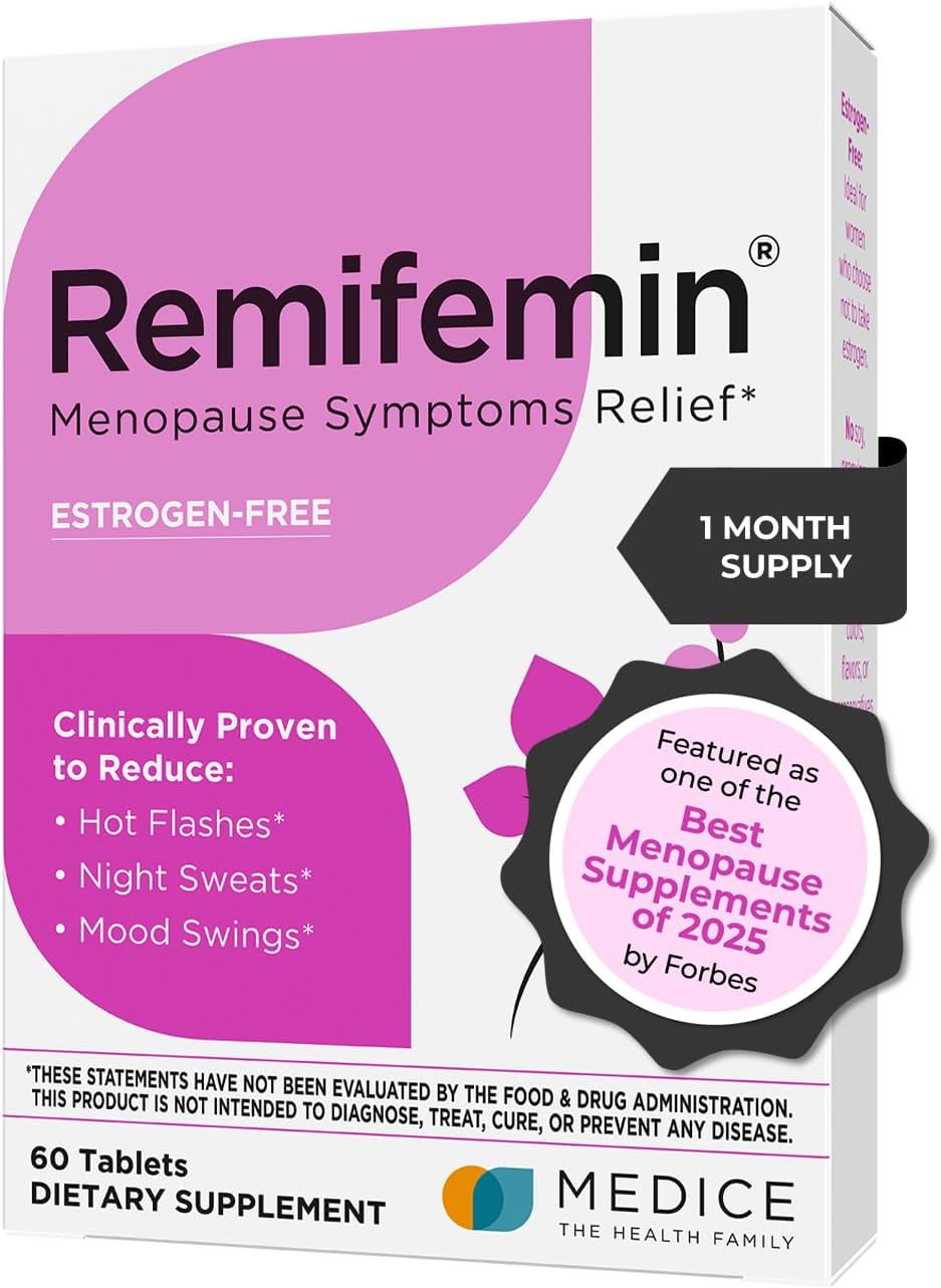 Menopause Symptoms Relief - Clinically Proven Ingredients - Menopause Supplements - Black Cohosh - Estrogen-Free - Made in Germany - 60 Tablets