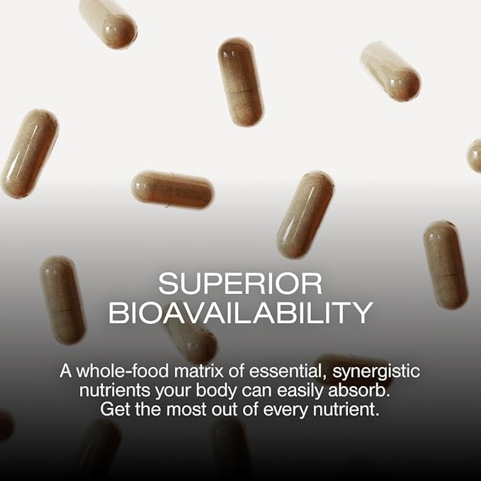 Human Nature Human Potential: Wild & Grass Fed Bison Organ Supplement with 150+ Nutrients for Energy, Focus, Vitality & Immune Support