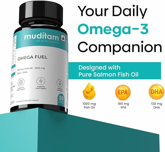 Omega Fuel – 60 Softgels | Fish Oil with Omega 3 | Herbal & Ayurvedic Inspired Formula | Daily Wellness & Lifestyle Support (1)