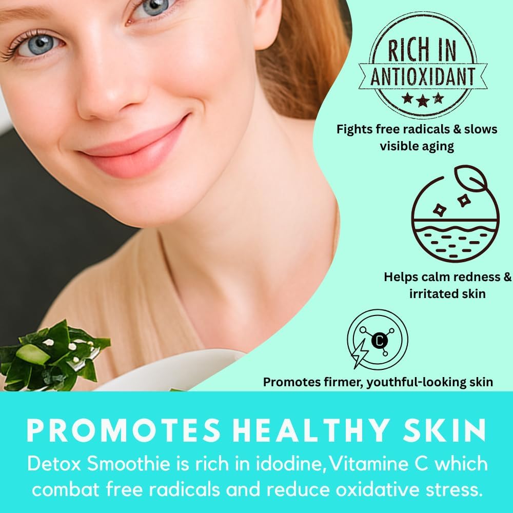 Ocean's Balance Daily Smoothie Powder – Organic Blend with Blueberry, Spirulina, Dulse Seaweed & Barley Grass – Nutrient-Rich Superfood Smoothie Mix (4 oz - 1 Pack)