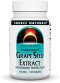 Source Naturals Grape Seed Extract, Proanthodyn 100 mg Antioxidant Protection & Supports Healthy Aging Brain - 120 Tablets