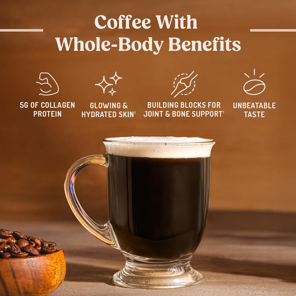 Bulletproof Coffee + Collagen Single-Serve Coffee Pods, 24 Count, Clean Coffee Tested for Toxins, Packaging May Vary