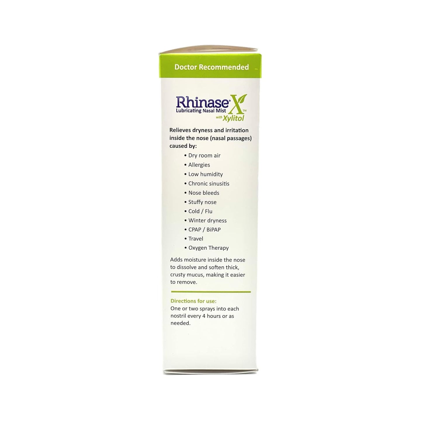 Rhinase X Lubricating Nasal Mist Spray with Xylitol | Long Lasting Symptom Relief from Nasal Dryness | Less Sneezing, Itchiness, Nasal drip and Congestion