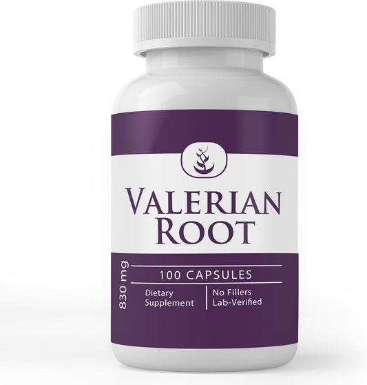 PURE ORIGINAL INGREDIENTS Valerian Root, (100 Capsules) Always Pure, No Additives Or Fillers, Lab Verified