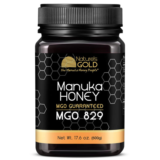 Nature’s Gold Raw Manuka Honey, MGO 829+ | Authentic MGO, Australian Honey, Non-GMO, 100% Pure Genuine Traceable from Hive to Home