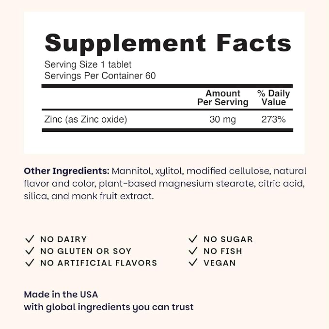 EZ Melts Zinc - Supplement for Immune, Digestive & Skin Health Support - Non-GMO, Vegan & Gluten-Free - Blueberry Blast - 120 Dissolvable Tablets (120 Servings)