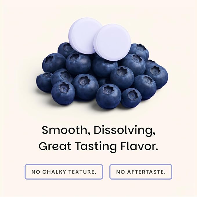 EZ Melts Zinc - Supplement for Immune, Digestive & Skin Health Support - Non-GMO, Vegan & Gluten-Free - Blueberry Blast - 60 Dissolvable Tablets (60 Servings)