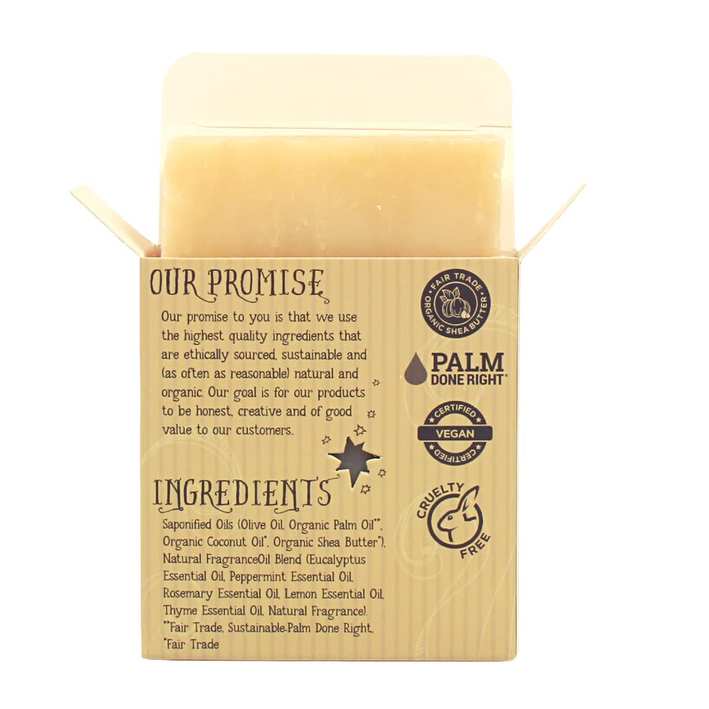 Varina Organic Tea Tree Bar Soap - Gentle Cleansing for Sensitive Skin, Herbal and Mint - 3 Pack