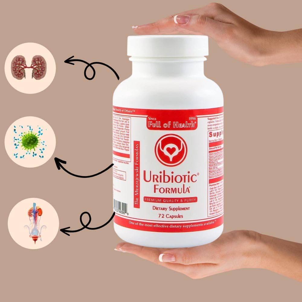 Uribiotic Formula [72 Capsules] Since 2003 – Advanced Support for Urinary Bladder, Prostate & Kidney Health | Dietary Supplement | 60 Quality Ingredients