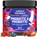 Llama Naturals Kids Probiotic with Prebiotic Fiber, Vegan, Organic Prebiotics and Probiotics Gummies for Gut Health Support, Toddler Real Fruit Gummy Vitamins, No Added Sugar Cane, Mixed Berry, 120 Ct