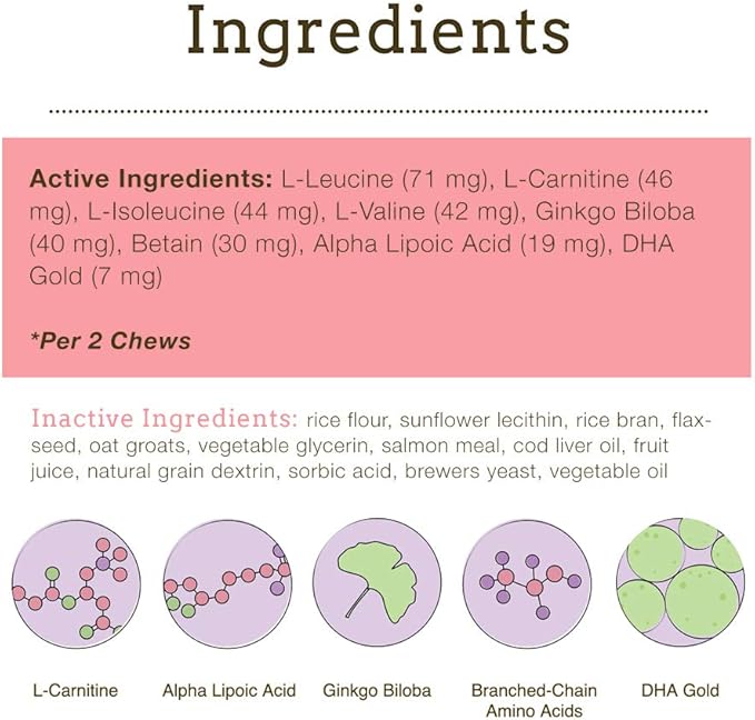 Herbsmith Senior Dog Wisdom – Dog Dementia Supplement – DHA for Senior Dog Brain Health - Senior Supplement for Dogs- 75g