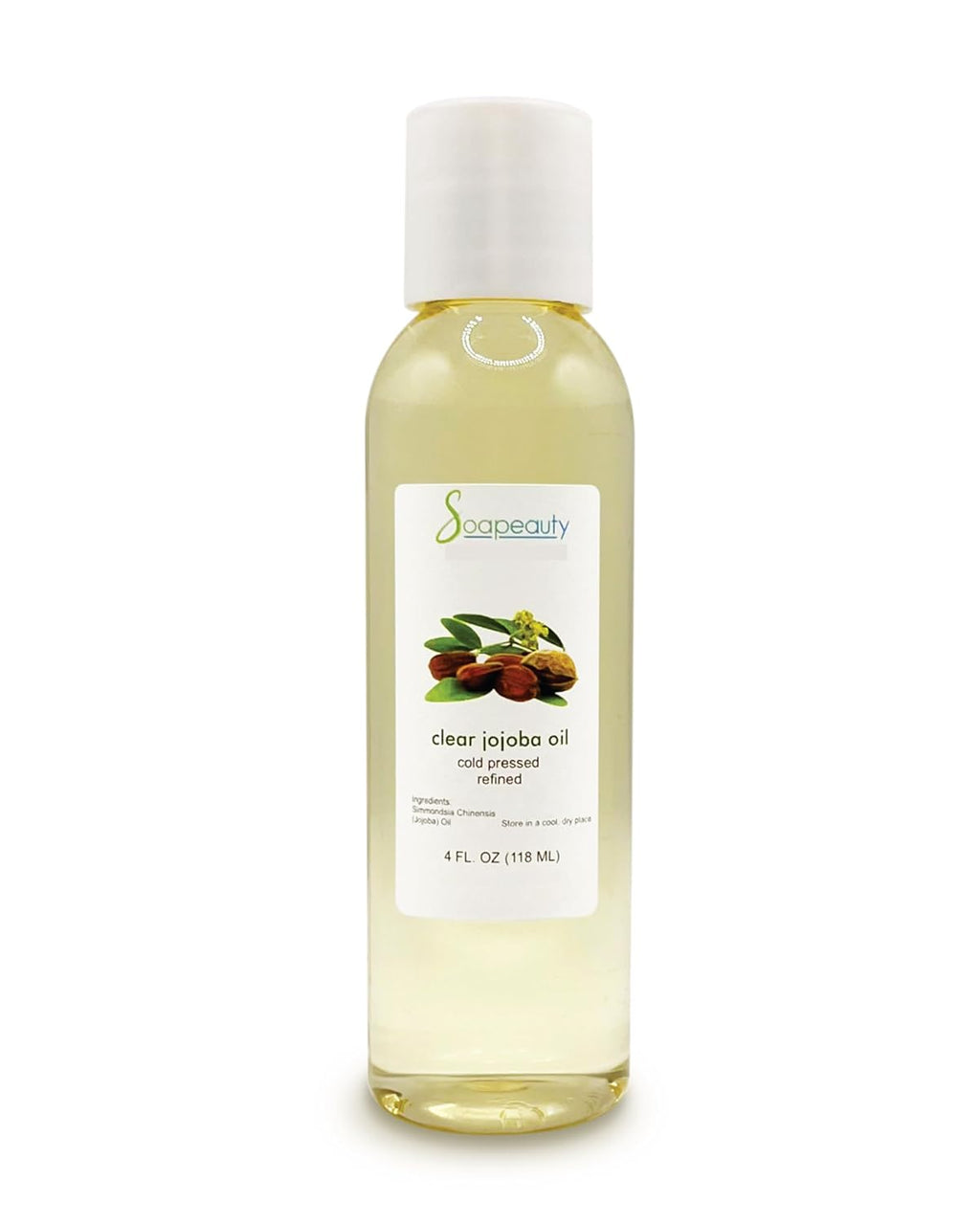 Soapeauty Clear Jojoba Oil | 100% Pure & Natural | Refined, Cold Pressed, Hexane Free | Moisturizing Oil for Skin, Face, Hair & Nails | 4 fl oz