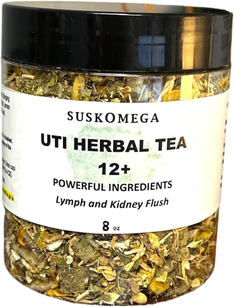 UTI Cystitis Herbal Tea Suskomega 12+ Powerful Ingredients (8 oz container)