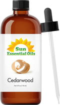 Sun Essential Oils - Cedarwood 4oz Bottle for Humidifier, Diffuser, Soaps, Candles, Hair and Skin Care