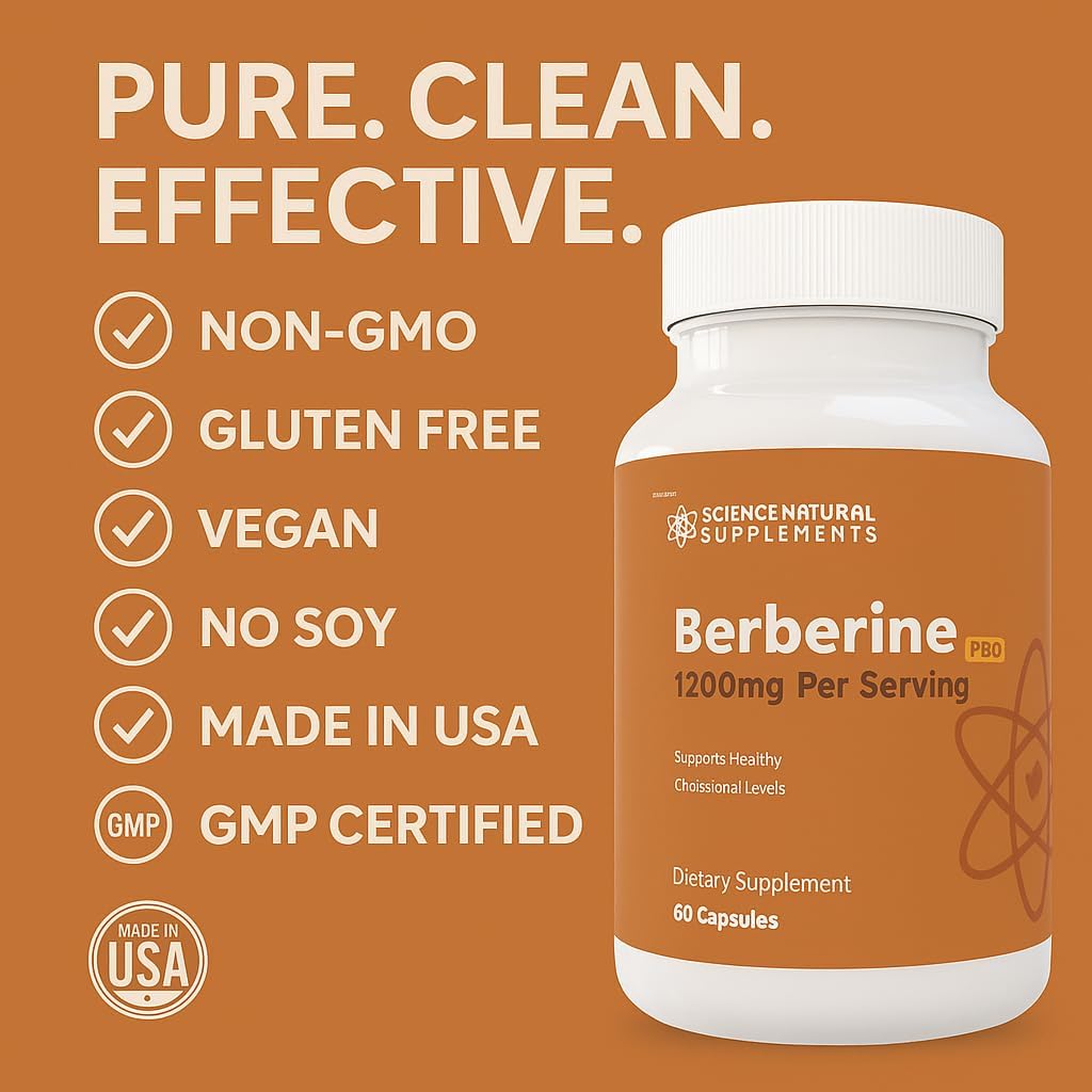 Berberine Pro, Science Natural Supplements, 60 Capsules, Blood and Cholesterol Support (3)