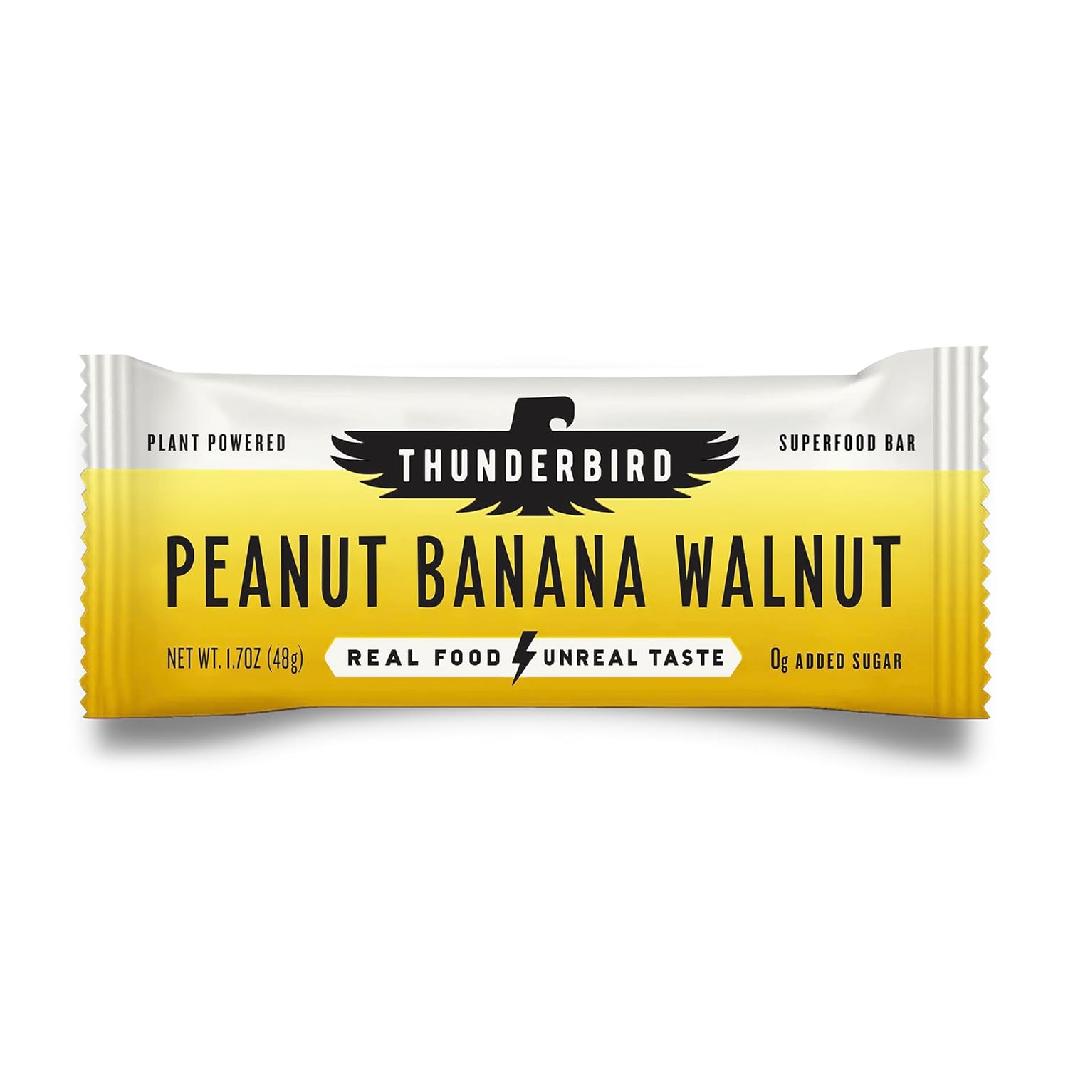 Thunderbird Bars Energy Snack, Gluten-Free with Protein, Healthy Real Food, Vegan Non-GMO, No Added Sugar, Peanut Banana Walnut Flavor (12 Count, 1.7 oz. Bars)