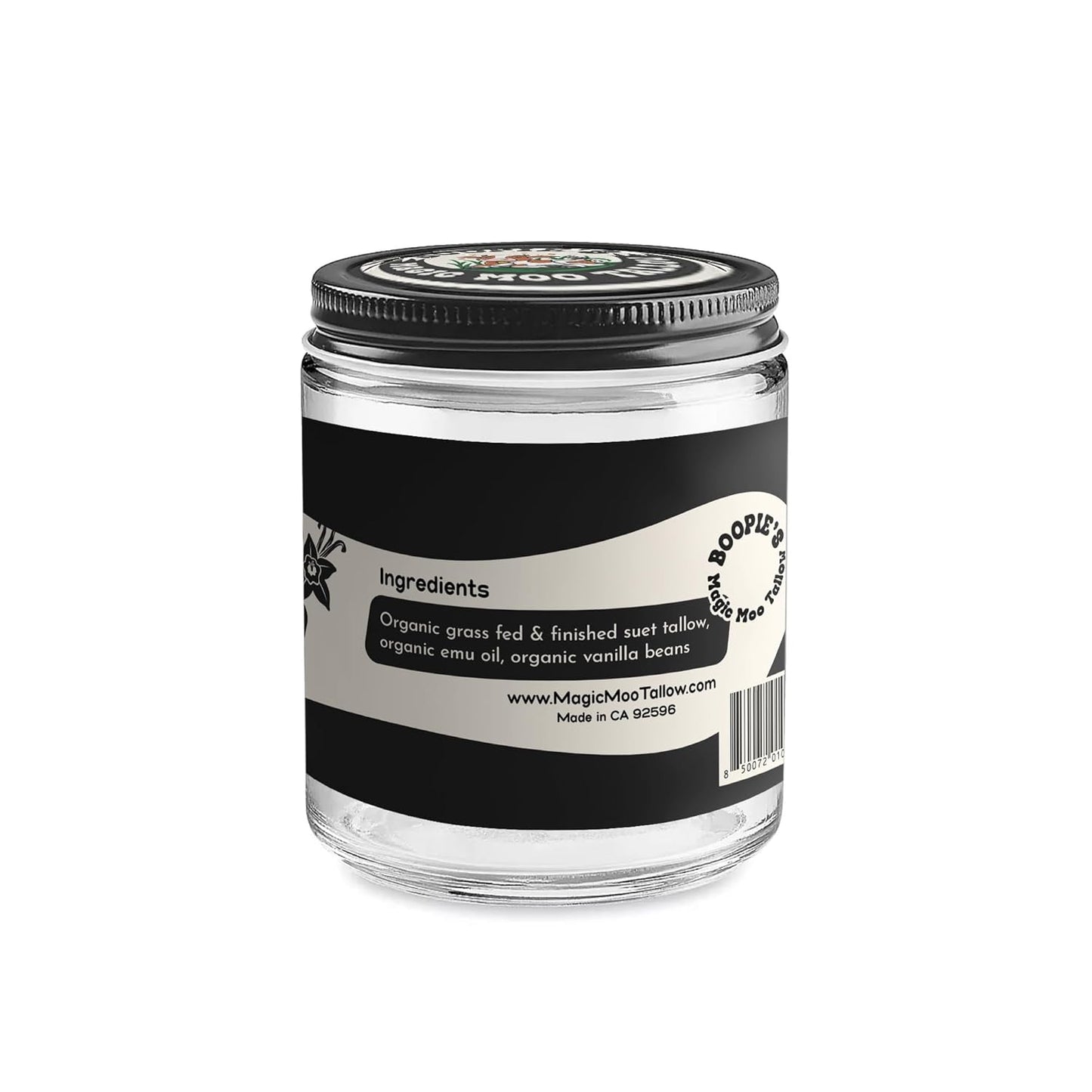 Magic Moo Tallow Vanilla Bean E-Moo Moisturizing Everywhere Cream with Organic Emu Oil. For acne, stretch marks, eczema, hyrdation, dry skin & more.