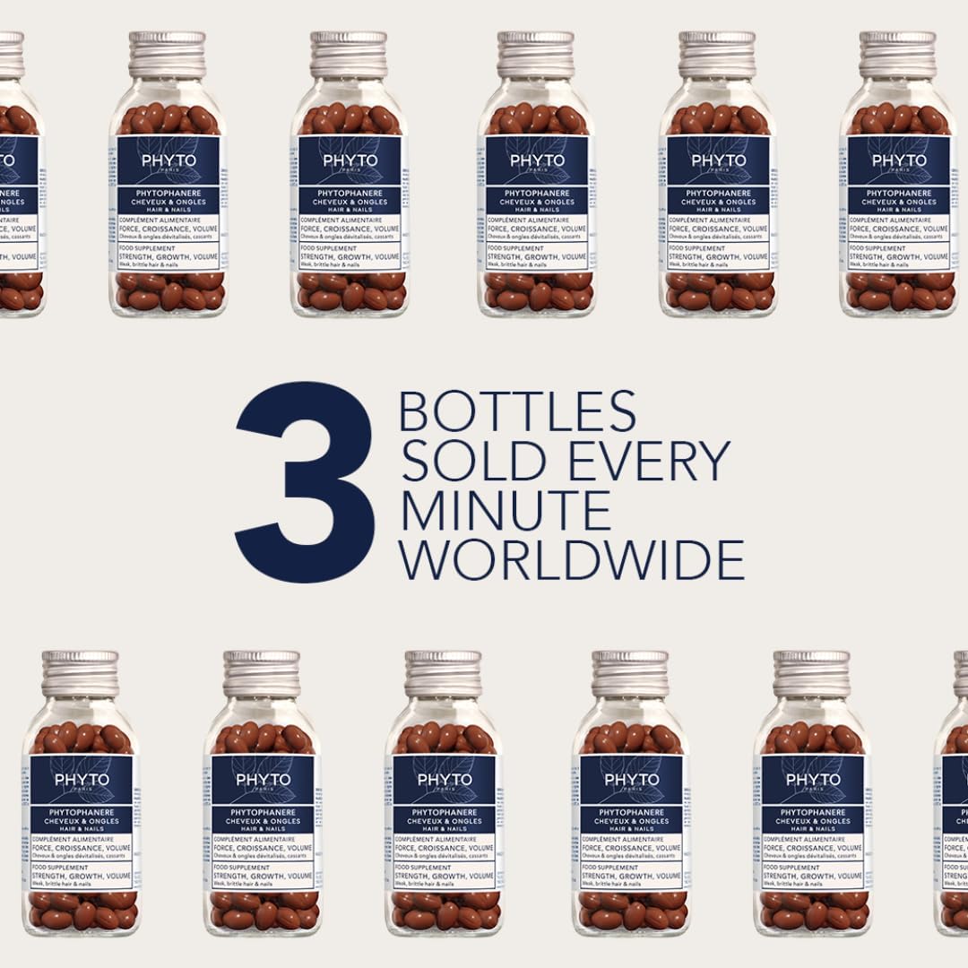 PHYTO Phytophanère 100% Natural Hair Loss Thinning Dietary Supplement, 2-Month Supply 120 Count (Pack of 1)