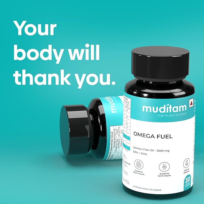 Omega Fuel – 60 Softgels | Fish Oil with Omega 3 | Herbal & Ayurvedic Inspired Formula | Daily Wellness & Lifestyle Support (1)