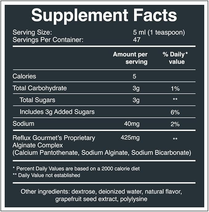 REFLUX GOURMET - Mint Chocolate Rescue All-Natural Alginate Therapy, Acid Reflux, GERD, LPR, Heartburn Relief, Made from All Natural Ingredients Considered Safe for Children and Pregnant Women