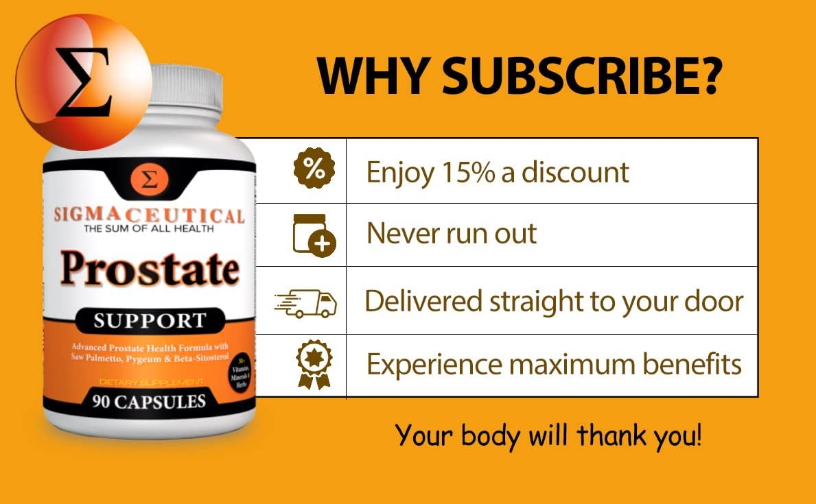 Prostate Support Complex - Saw Palmetto & Beta Sitosterol with Pygeum Bark - Daily Urinary Flow Support for Men - 90 Natural Plant Sterol Capsules
