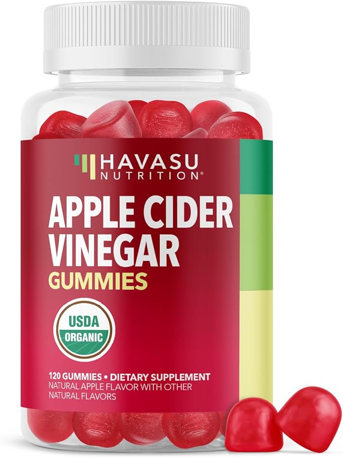 Apple Cider Vinegar Gummies - Organic ACV Vitamins for Digestive Health, Metabolism & Gut Support - 120 Count - Vegan, Non-GMO, Gluten-Free - Delicious Flavor & No Harsh Taste - 2 Month Supply