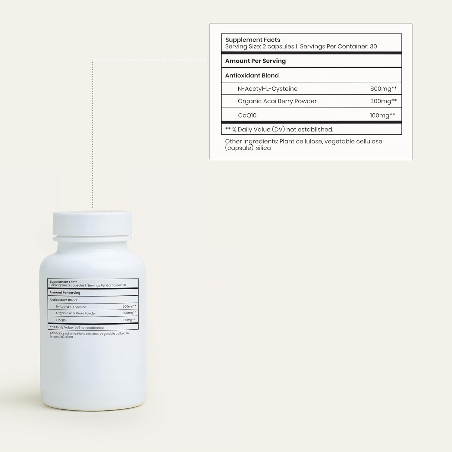 Perelel Fertility Support, Antioxidant Multivitamin with COQ10, N-Acetyl-L Cysteine (NAC) & Açaí Berry, Women’s Supplement, Soy, Dairy & Gluten Free, Non GMO, 60 Capsules