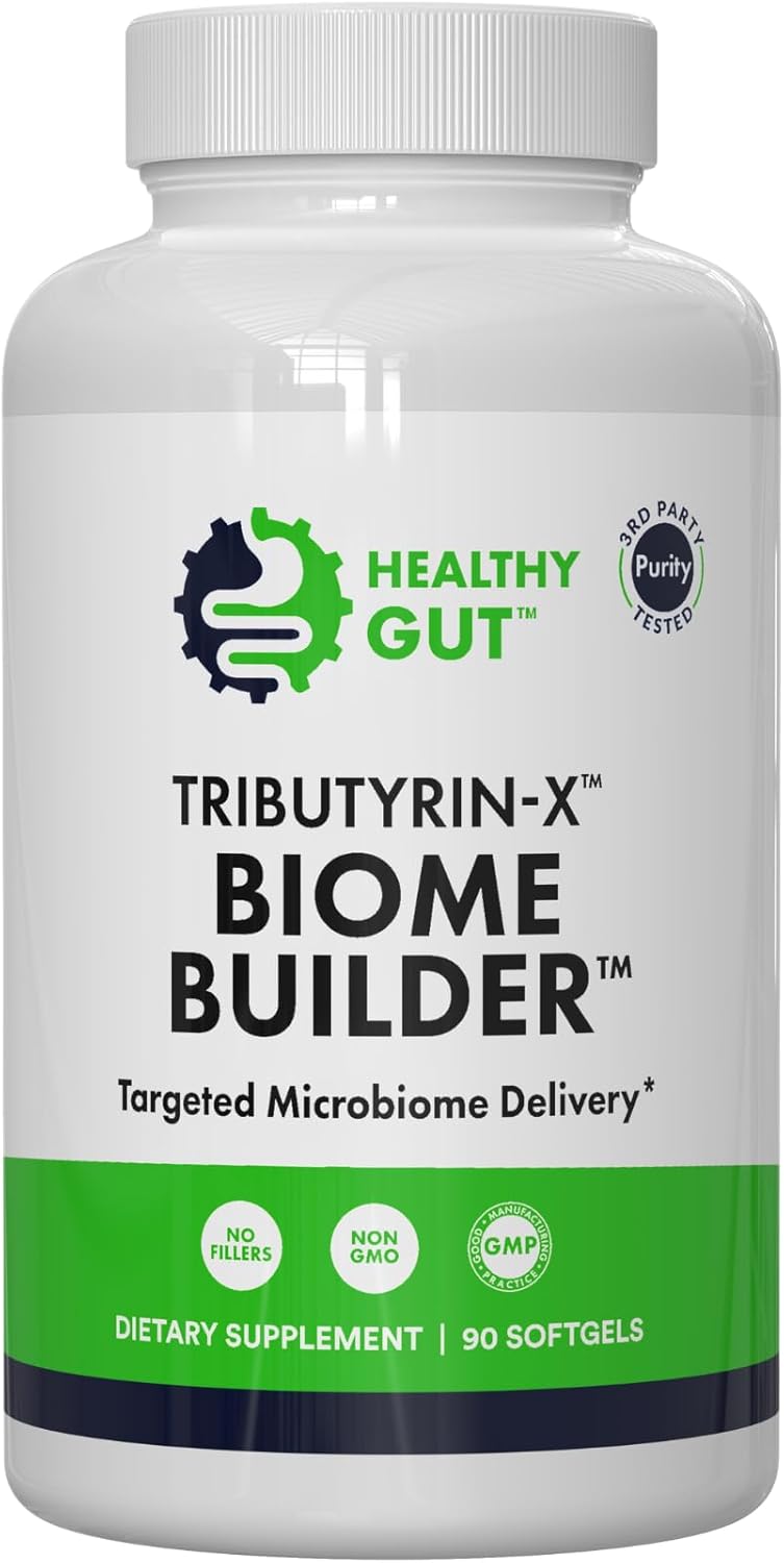 Tributyrin-X | Most Bioavailable Butyrate Postbiotic for Gut Health & Leaky Gut Support | 99% Pure w/Zero Odor | 90 Softgels