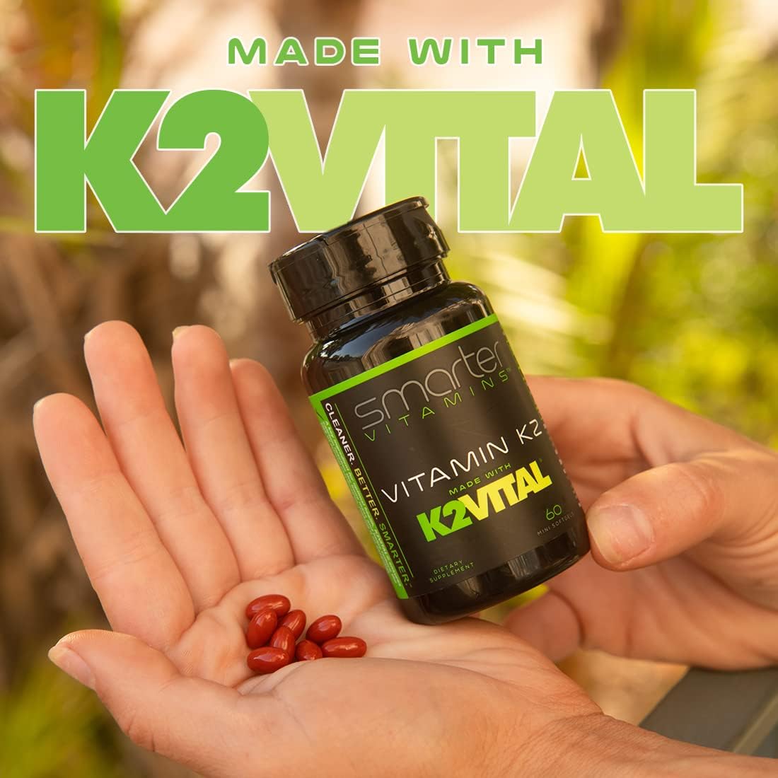 (3 Pack) Smarter Vitamin K2 MK7 100mcg, Made with K2VITAL and Kale, 180 Liquid Softgels