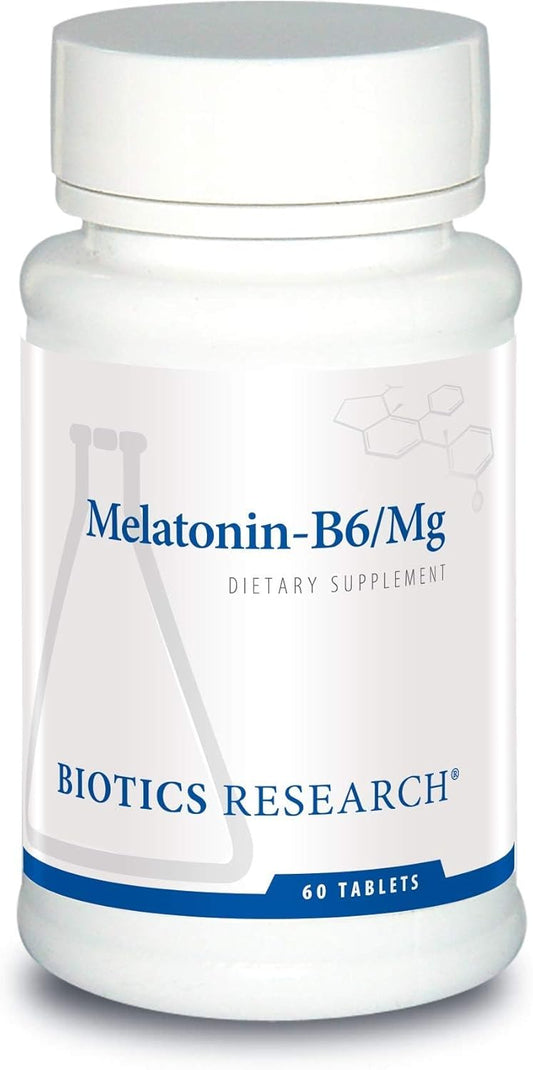 Biotics Research Melatonin B6 Mag Sleep Support, Circadian Rhythm Support, Fall Asleep and Stay Asleep, Supports Calming Brain Activity, Healthy Body Composition, Overall Relaxation Response, 60caps