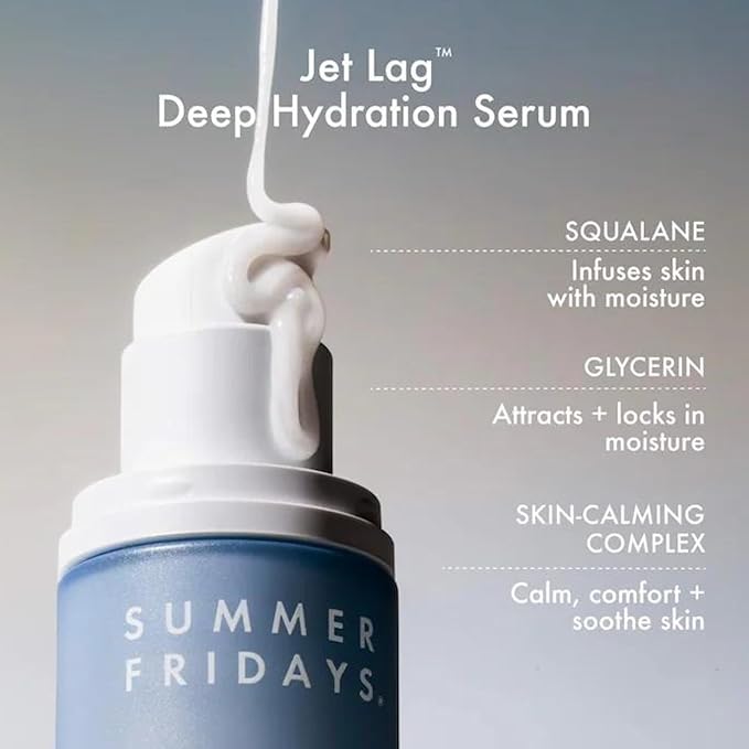 Summer Fridays Jet Lag™ Essentials - Mini Hydrating Skin Care Set With Jet Lag™ Mask, Eye Patches, Deep Hydration Face Serum & Hydration Mist - Travel Size Skincare Kit & Gift Set (4 Count)