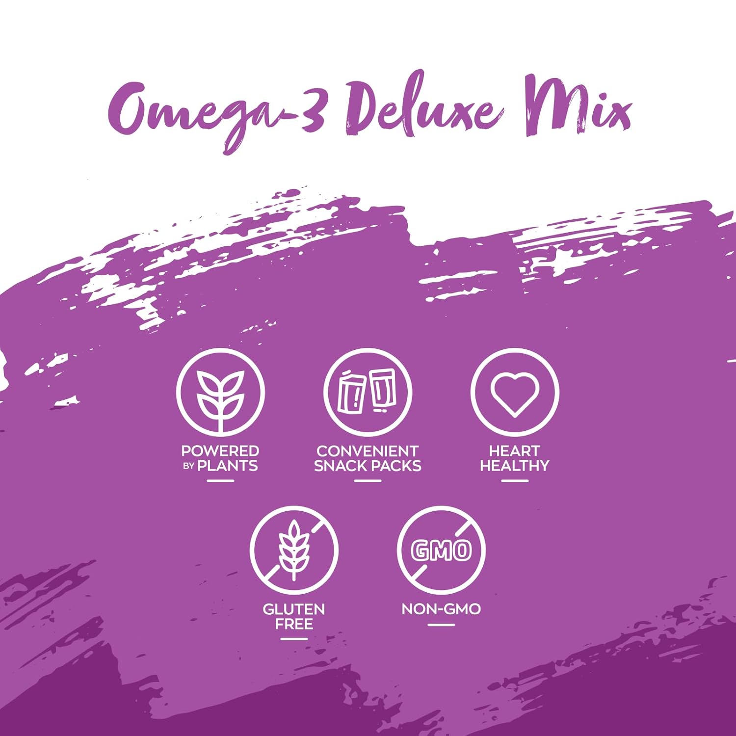 Nature's Garden Omega-3 Deluxe Mix - Power Up, Heart Healthy, Gluten Free, Antioxidant Rich, Cholesterol Free, Sodium Free, No Artificial Ingredients – 26 Oz Bag (Pack of 4)