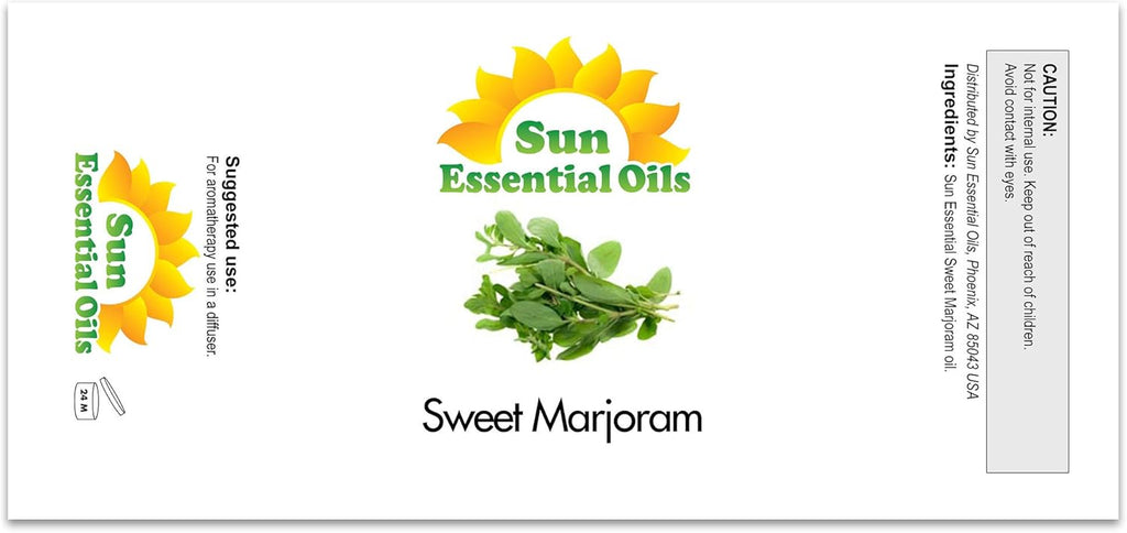 Sun Essential Oils Sweet Marjoram Essential Oil 2 oz – Aromatherapy Oil