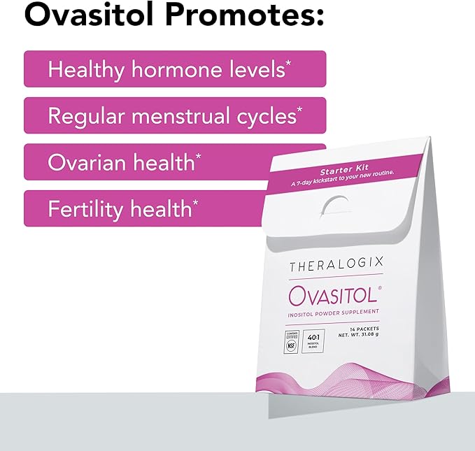 Theralogix Ovasitol Inositol Powder – 7-Day Starter Kit | Premium Inositol Supplement for Women | 40:1 Ratio Myo & D-Chiro Inositol | Supports Hormonal & Metabolic Health