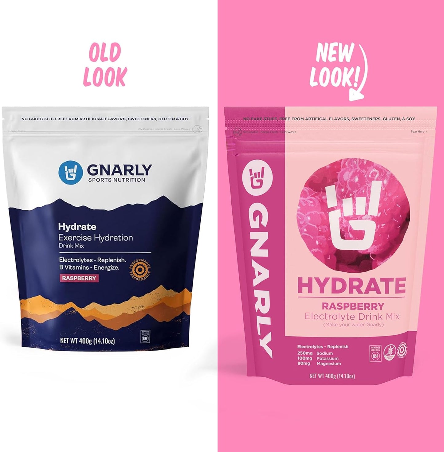 Gnarly Nutrition Hydrate Electrolyte Powder – Raspberry Exercise Hydration Drink Mix – NSF Contents Certified – Electrolyte Solution, Performance & Recovery – Raspberry, 14.10 oz