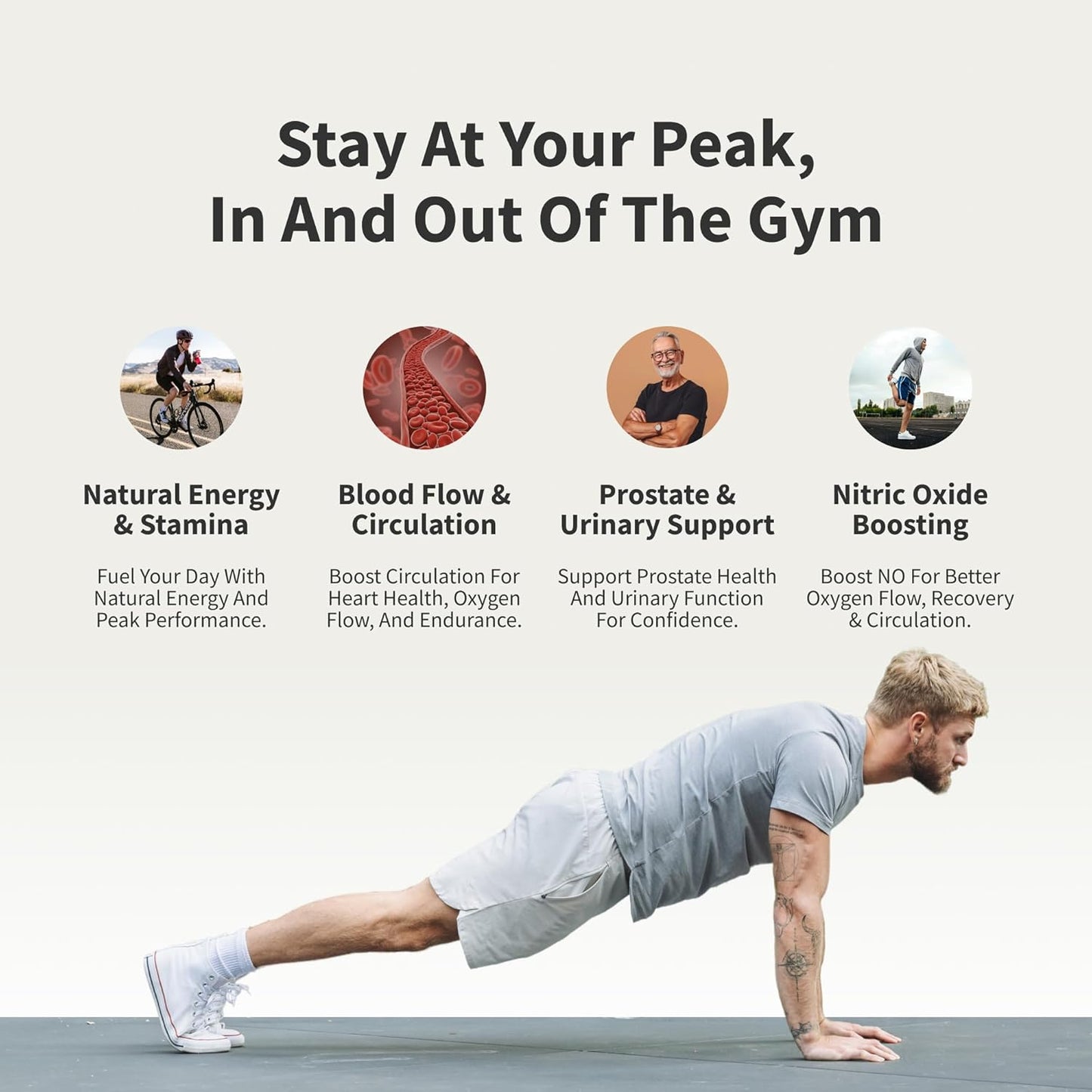 Snap Supplements Prostate Health Support Supplement Bundle with Nitric Oxide Booster – 90 Capsules & 60 Capsules