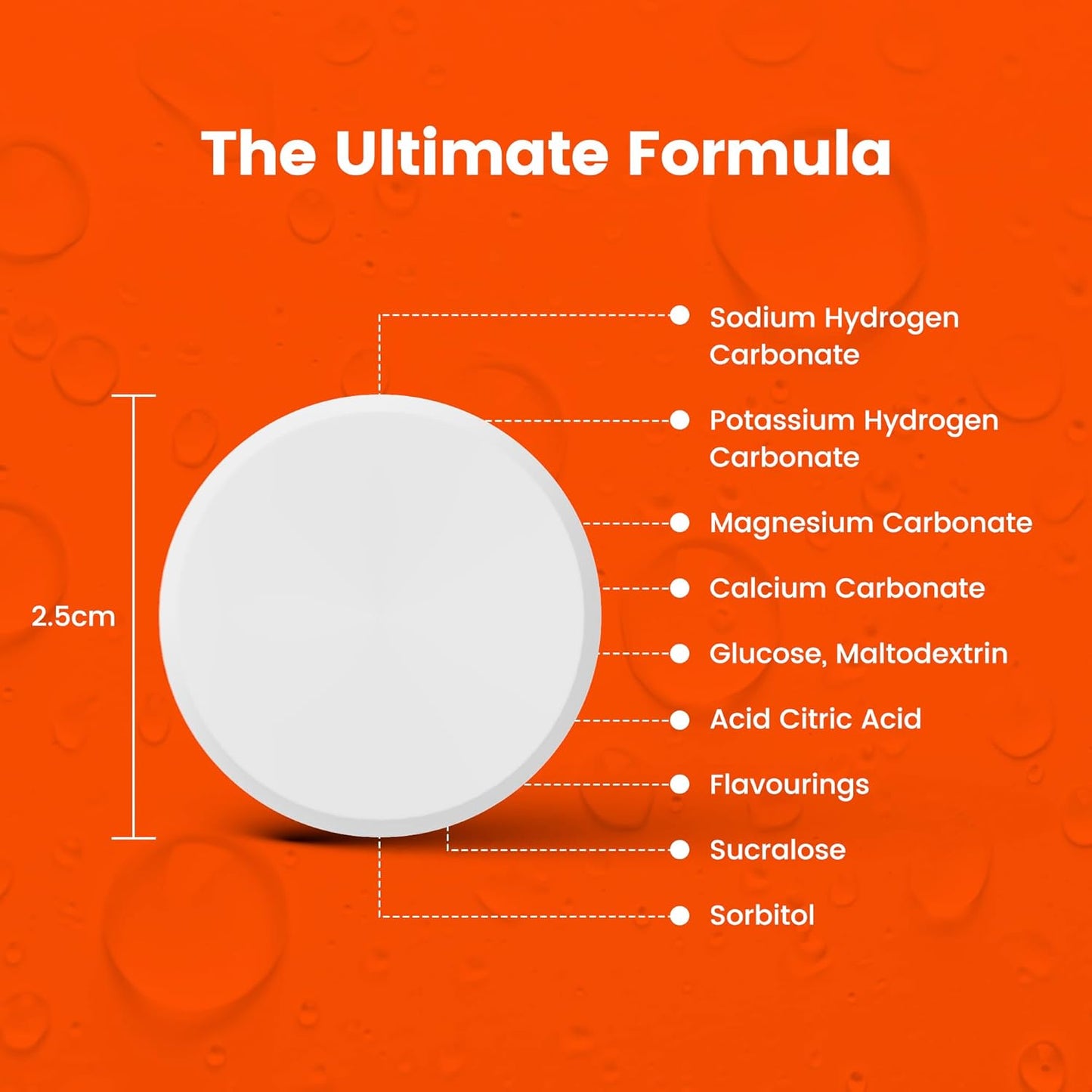 Precision Hydration Electrolyte Tablets - Multi Strength Effervescent Hydration Tablets - Combats Cramp - Low Calorie, Gluten Free, Vegan/Vegetarian Friendly(1 Tube, 1000mg/L - Orange Tube)