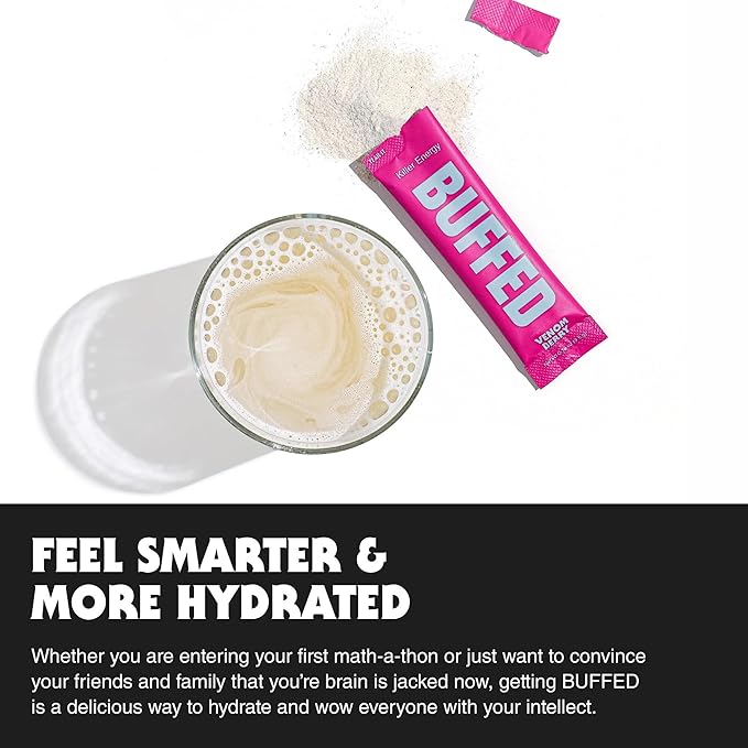 Energy Powder Stick Packs, Drink Mix | Clean, Healthy Boost Packets | 150mg Caffeine + Hydration | Nootropics, Organic Mushrooms, B-Vitamins, Electrolytes | 30 Pack-Pineapple Thrash