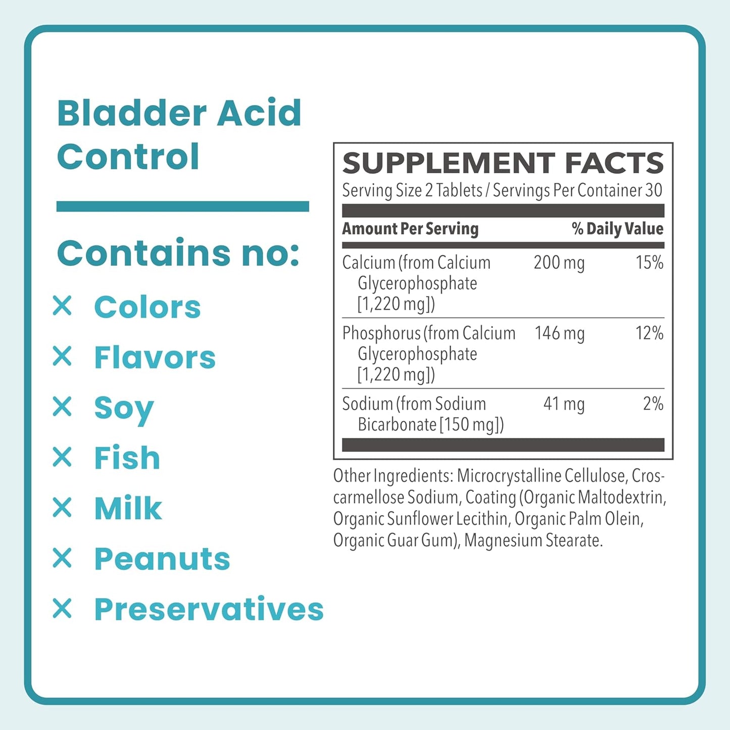LifeSeasons Femetry Bladder Acid Control - Support for Interstitial Cystitis - Reduce Urine Acidity in The Bladder - Eases Flares Caused by Eating or Drinking Acidic Foods - 60 Tablets