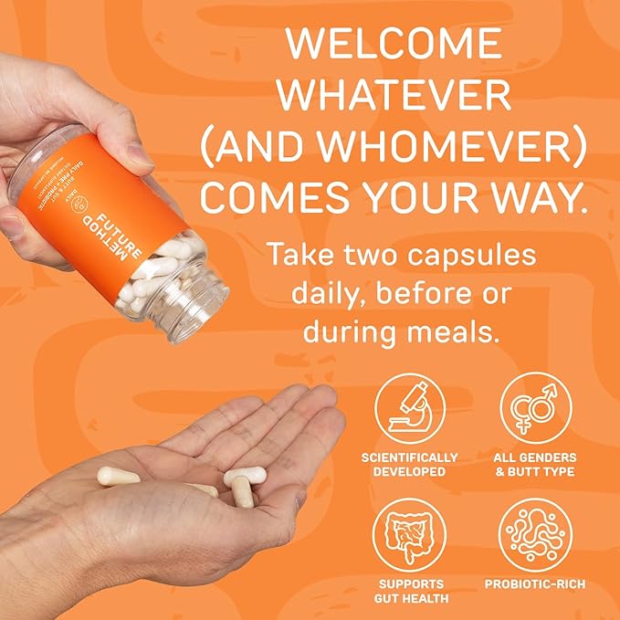 FUTURE METHOD Synbiotic Prebiotics for Men & Women - Probiotics & Prebiotic Supplement for Digestion, Immunity & Regularity (60ct)