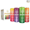 BrainJuice Variety Pack, Daily Brain Supplement Drink with Vitamins, Amino Acids & Natural Green Tea | Sugar-Free, Vegan, Gluten-Free, Non-GMO, 12 fl oz (4-Pack)