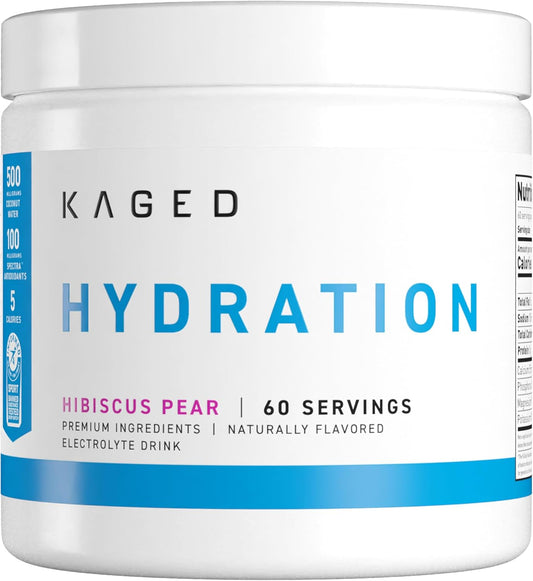Kaged Hydration Drink Mix | Sugar Free | Tastes Amazing | 5 Key Electrolytes, 60 Servings