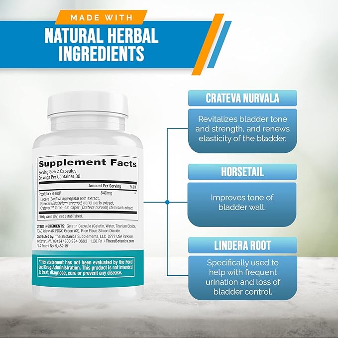 Better Bladder Control Supplement for Women & Men – Bladder Support Supplement to Help Reduce Urinary Leaks, Frequency & Urgency - 60 Count (1 Bottle)