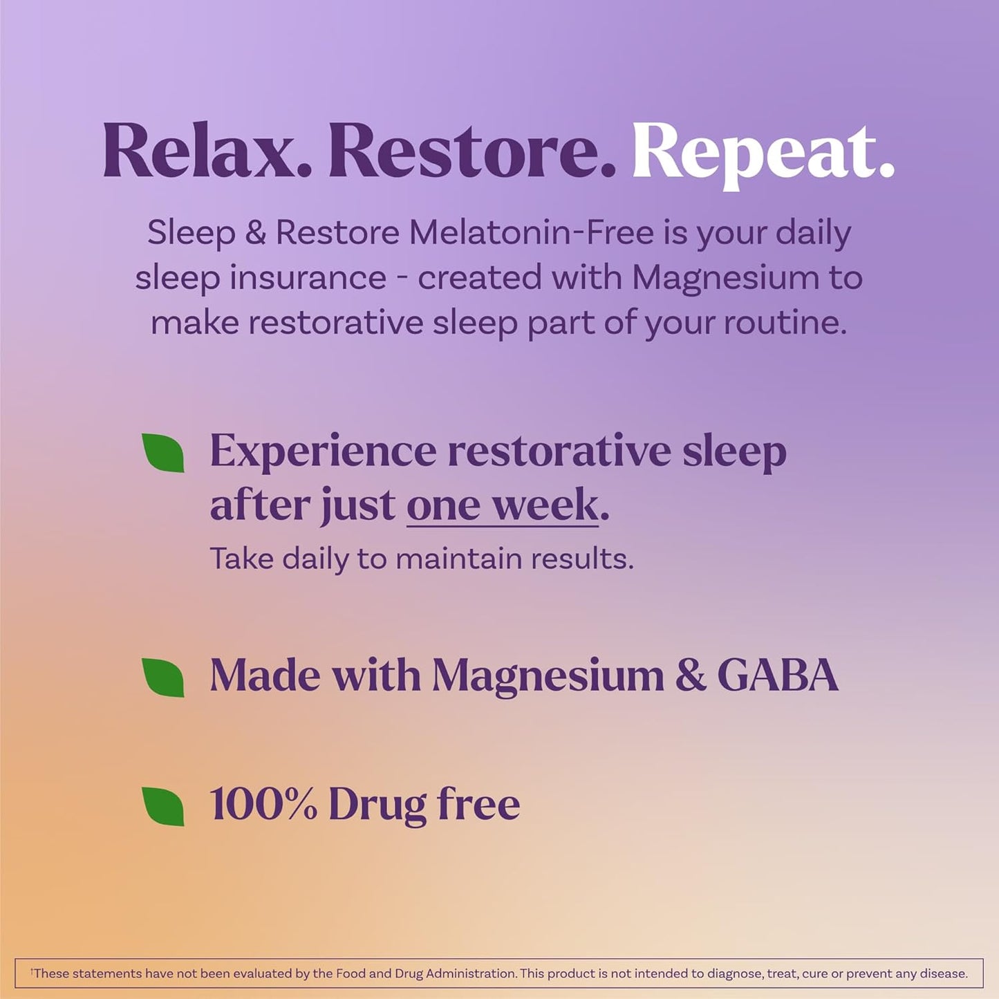 Natrol Sleep & Restore Magnesium Glycinate Blend Gummies, Magnesium for Sleep Aids for Adults, Melatonin-Free, Cherry Flavored, 30 Day Supply