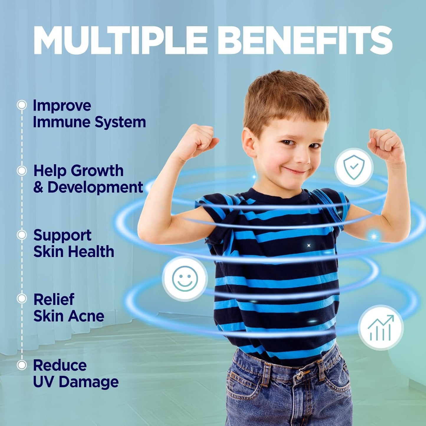 Zinc Gummies Sugar Free, Zinc Picolinate 50mg Highly Absorbable Zinc Supplement for Kids & Adults, Support Immune System, Skin Health, 120 Gummies