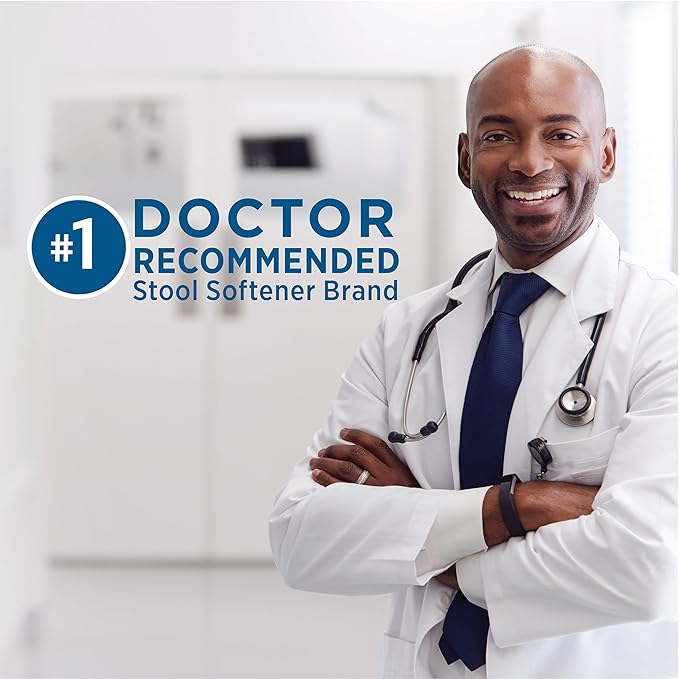 Colace 2-in-1 Stool Softener Plus Stimulant Laxative for Gentle Effective Constipation Relief, Docusate Sodium Plus Sennosides, 60 Count (Pack of 2)