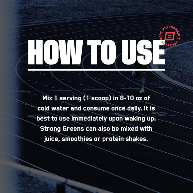 BARE PERFORMANCE NUTRITION, BPN Strong Greens Superfood Powder, Lemon, 30 Servings