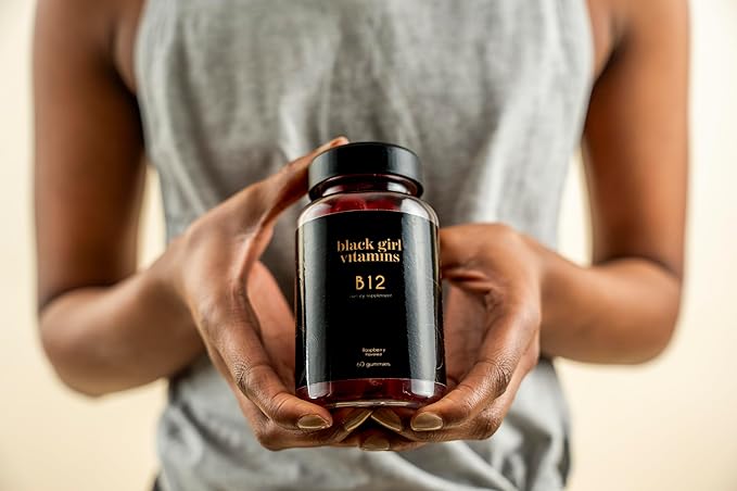 Black Girl Vitamins - Vitamin B12 Gummies, for Energy, Metabolism & Nervous System Support, 1000 mcg Cyancobalamin B12 per Serving, Halal & Gluten-Free - 60ct
