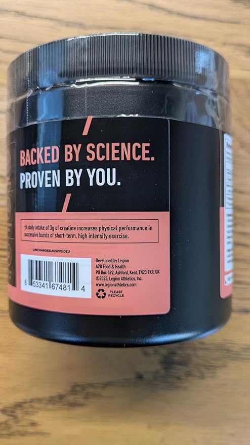 LEGION Recharge Post Workout Drink - Micronized Creatine Monohydrate Natural Post Workout Recovery Drink - Muscle Builder & Recovery Booster Post Workout Supplements (Strawberry Lemonade, 30 Servings)