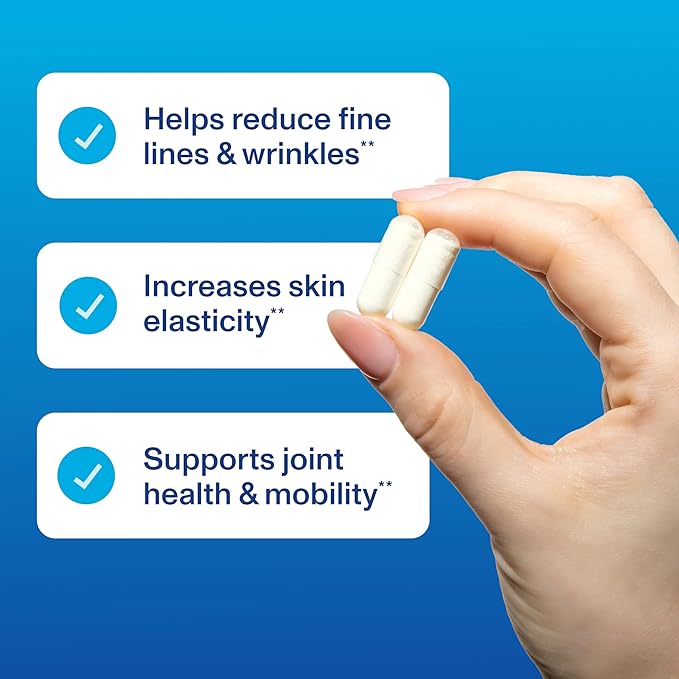 Vital Proteins® Enhanced Collagen Complex Capsules with BioCell Collagen® - Supports Skin Elasticity, Joint Health and Helps Reduce Fine Lines & Wrinkles (1) - 60 Count